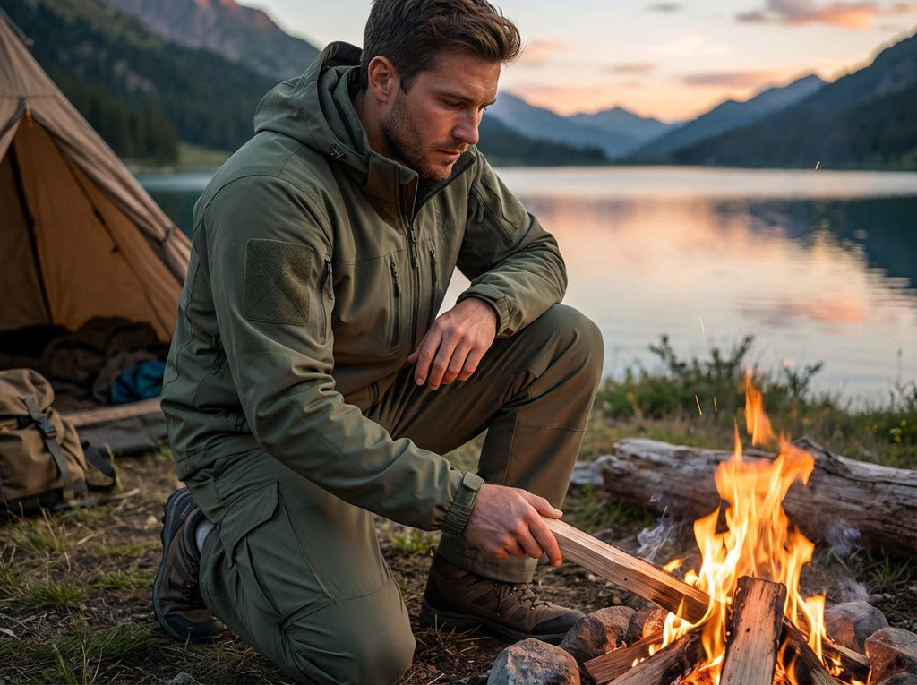 CF033 Men's Softshell Storm Trekking Pants - Windproof Fleece-Lined Hiking Trousers