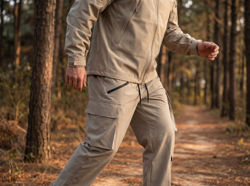 CF033 Men's Softshell Storm Trekking Pants - Windproof Fleece-Lined Hiking Trousers