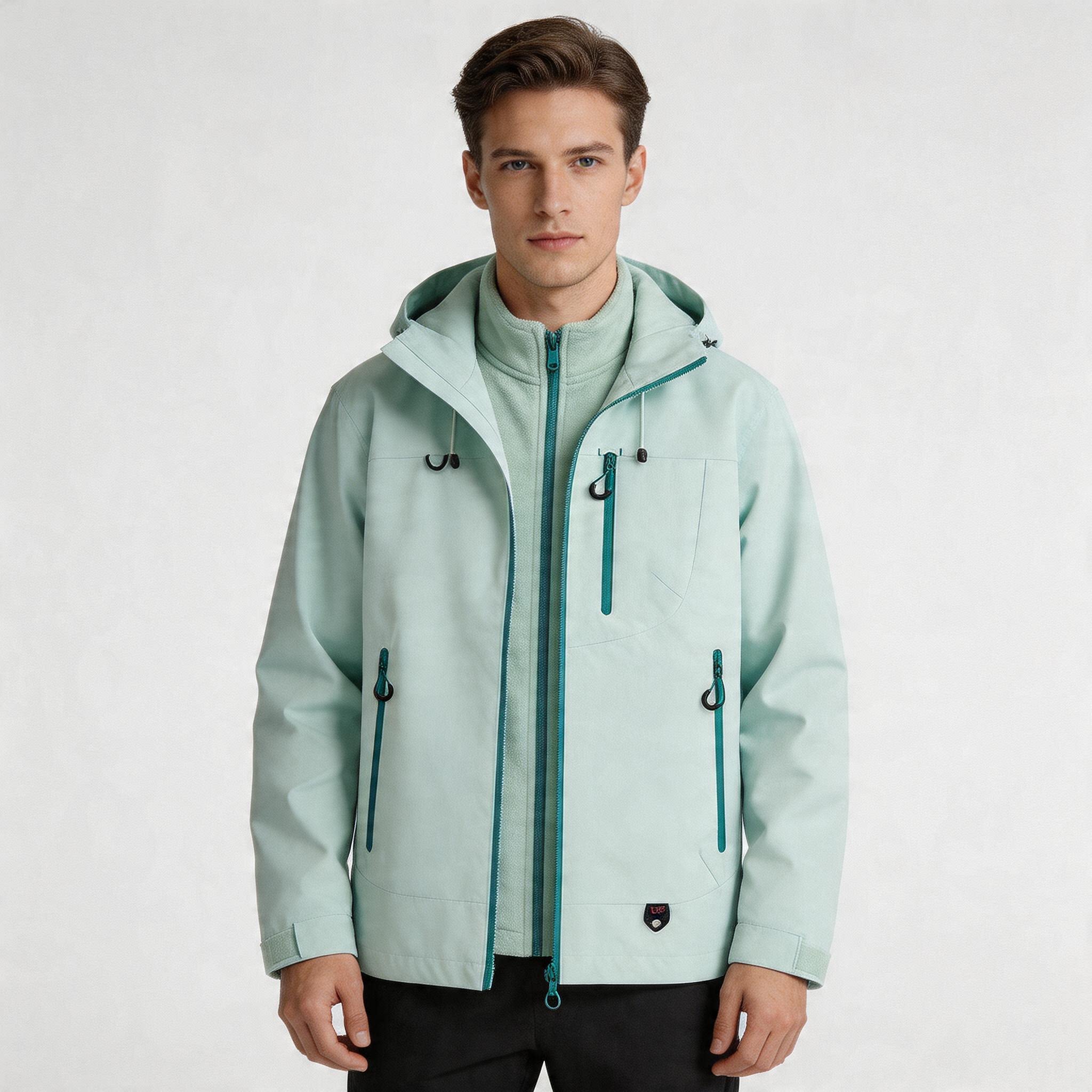 CF036 Women's 3-in-1 Mountain Jacket - Waterproof Windproof Hiking Shell with Fleece Liner