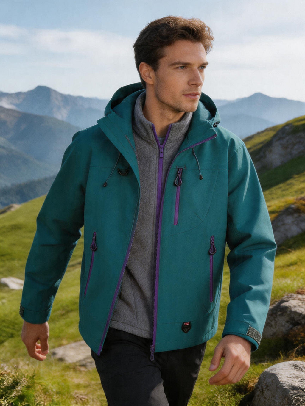 CF036 Women's 3-in-1 Mountain Jacket - Waterproof Windproof Hiking Shell with Fleece Liner