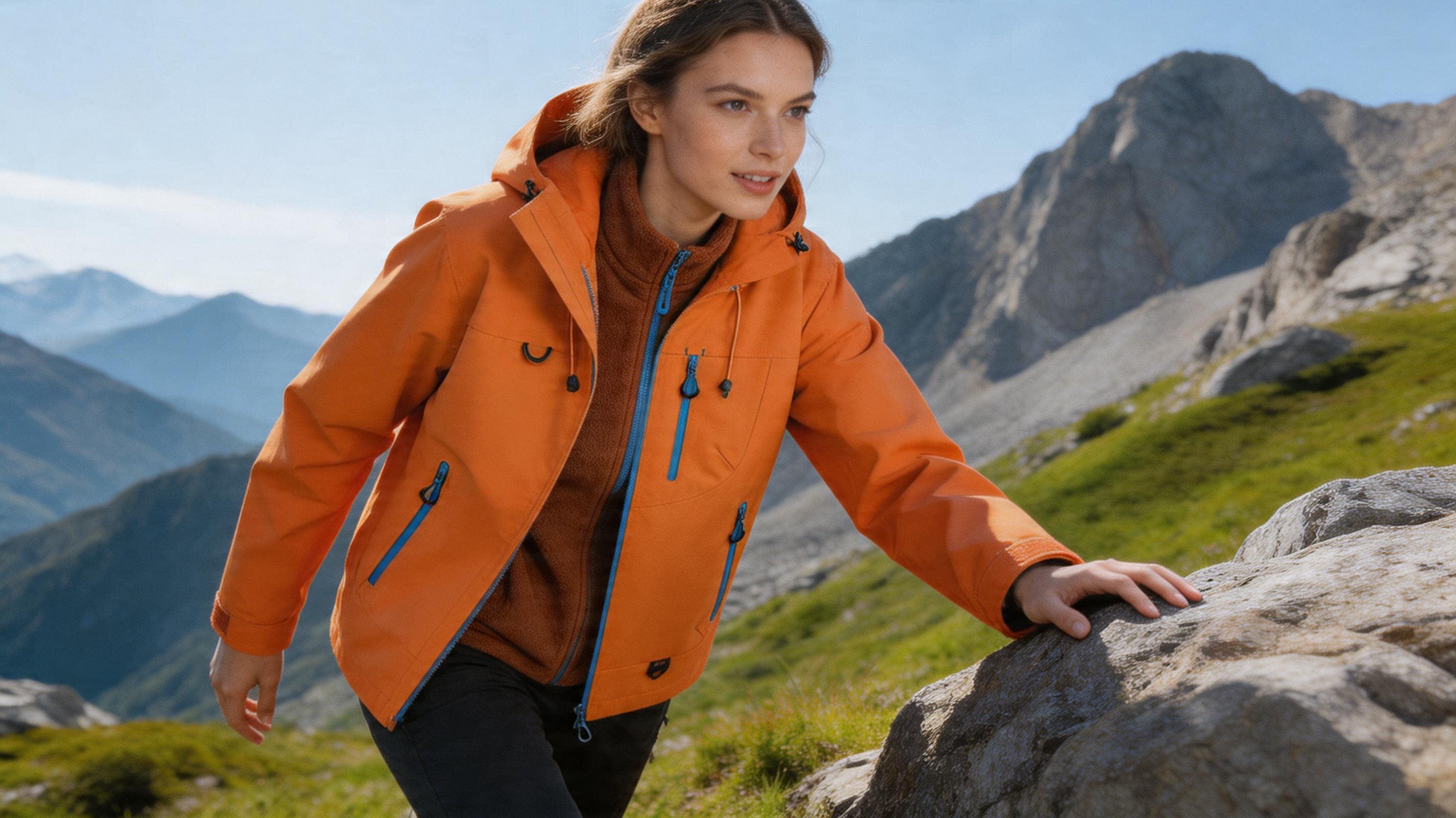 CF036 Women's 3-in-1 Mountain Jacket - Waterproof Windproof Hiking Shell with Fleece Liner