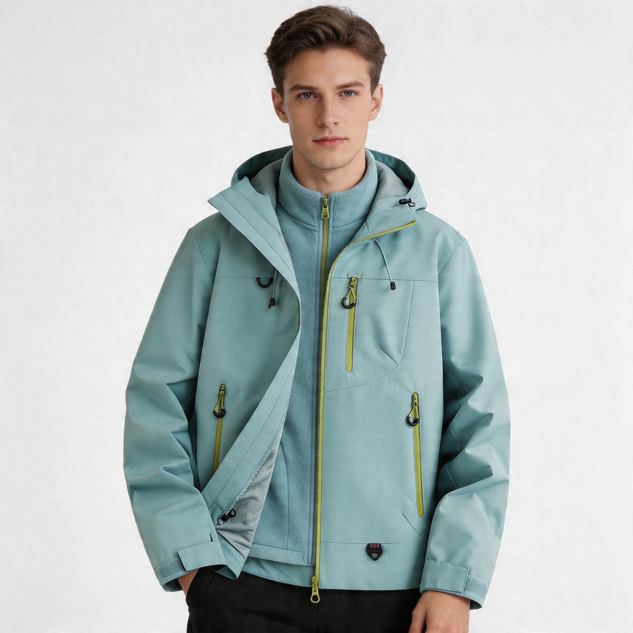 CF036 Women's 3-in-1 Mountain Jacket - Waterproof Windproof Hiking Shell with Fleece Liner