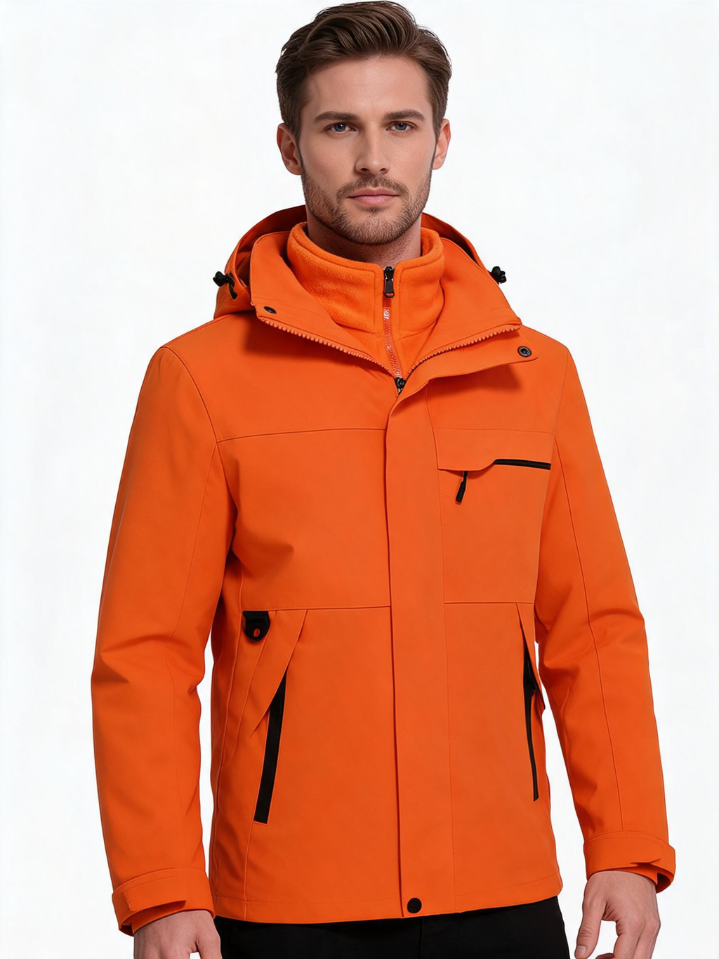 Men's 3-in-1 Waterproof Mountain Jacket with Fleece Liner