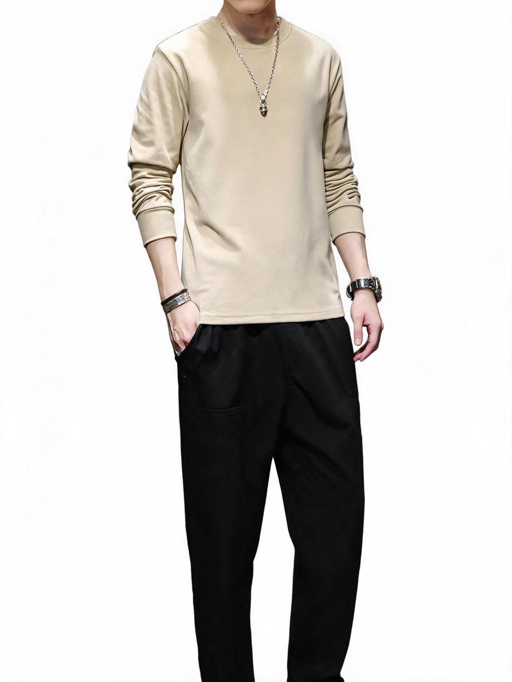 Thermal Velvet Crew-Neck Long-Sleeve Base Layer