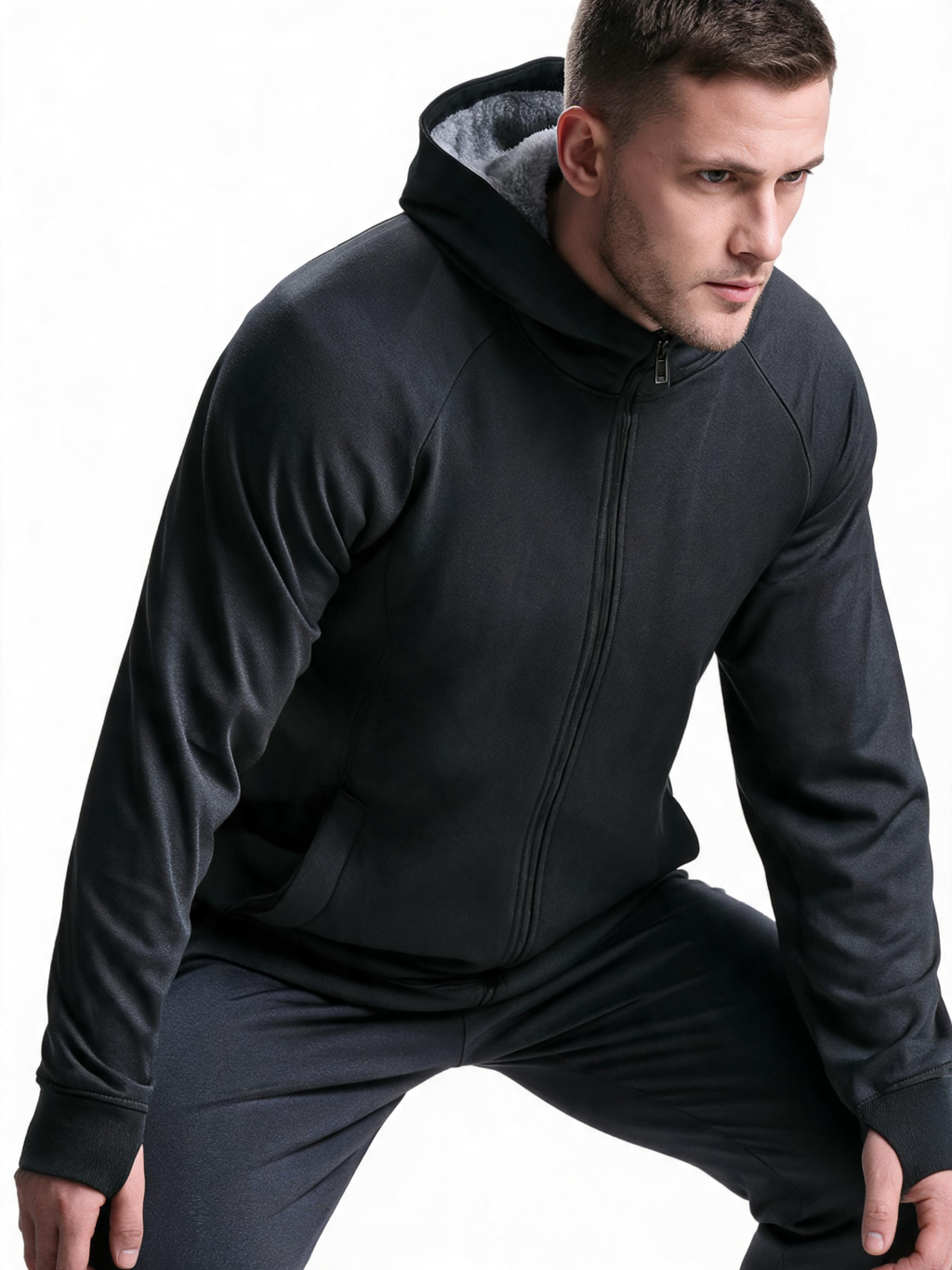 Soft Fleece Zip Hoodie — Heavyweight Outdoor Sweatshirt
