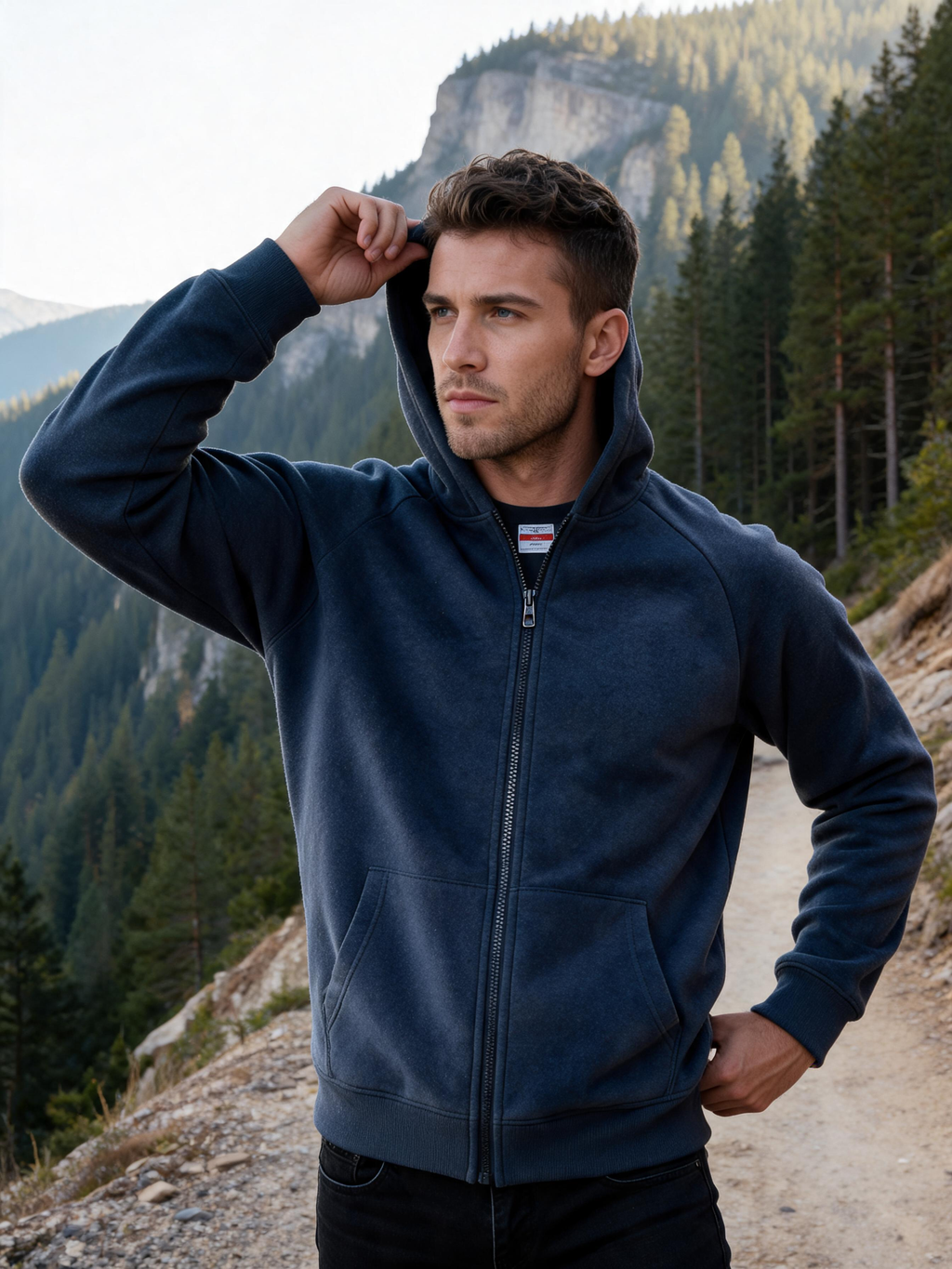 Soft Fleece Zip Hoodie — Heavyweight Outdoor Sweatshirt