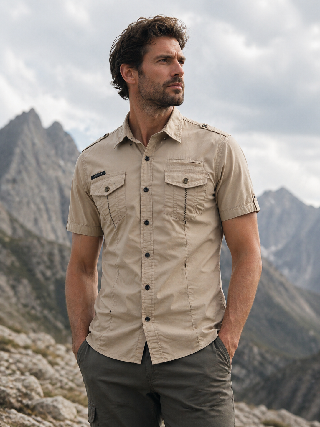 FREDD MARSHALL Core-Canvas Men's Essential Cotton Shirt — Minimalist, Outdoor