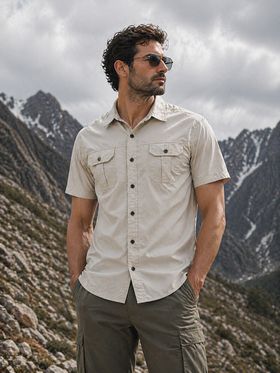 FREDD MARSHALL Canvas-FL Men's Organic Cotton Canvas Shirt — Workwear, Rugged