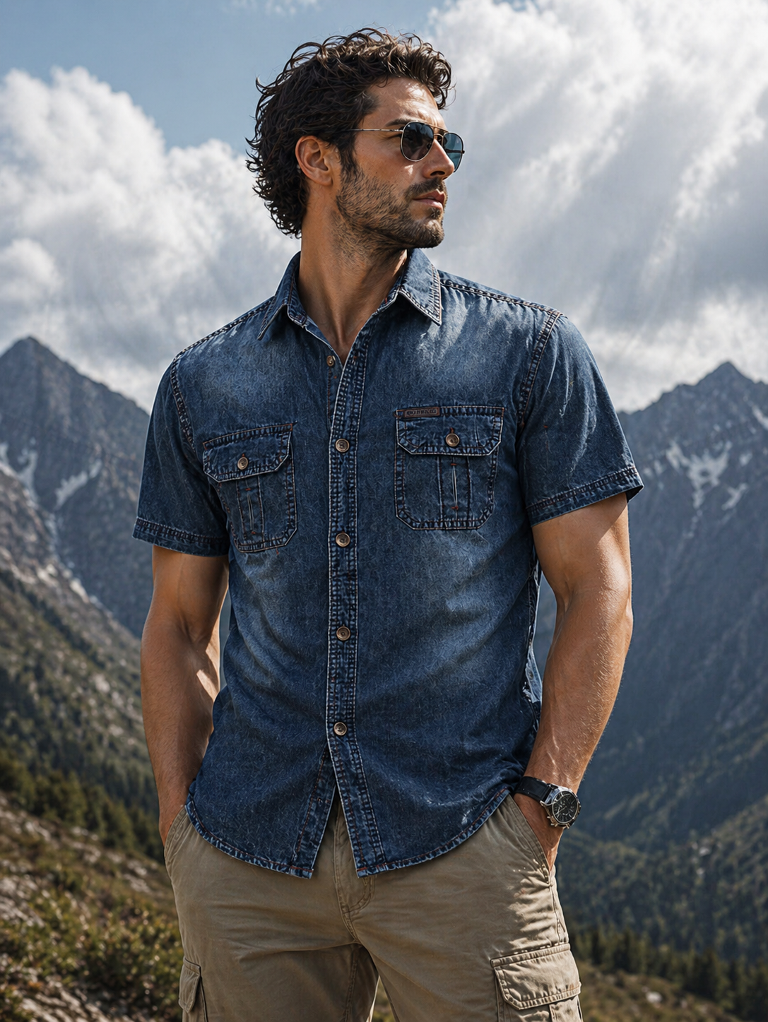 FREDD MARSHALL Men's Tactical Outdoor Shirt — Military Style, Hiking, Workwear