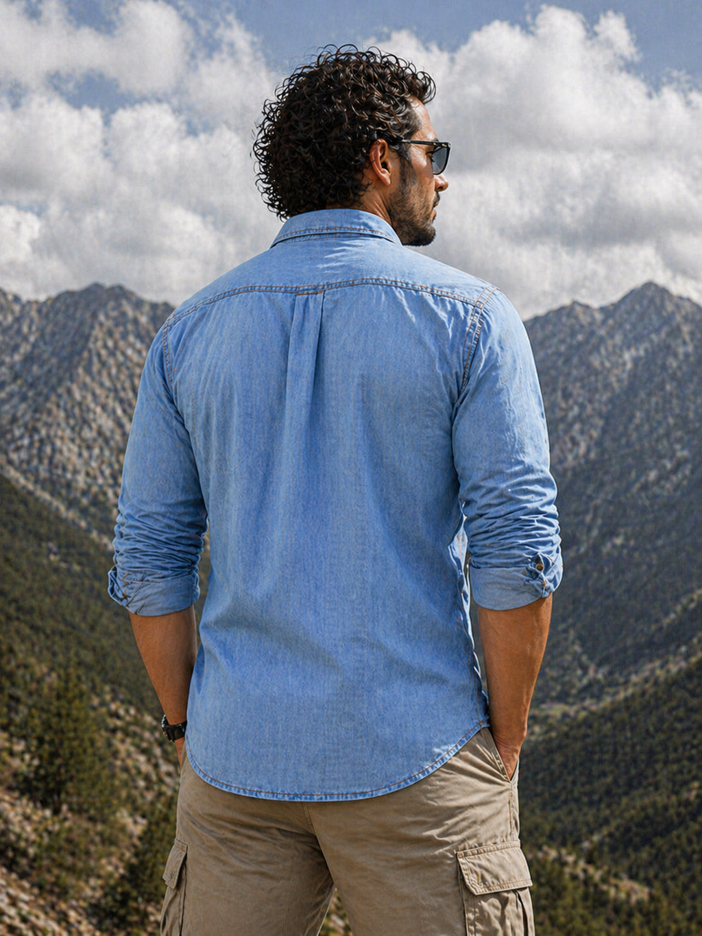 FREDD MARSHALL Iron-Canvas Men's Heavy-Duty Denim Work Shirt — Industrial, Rugged