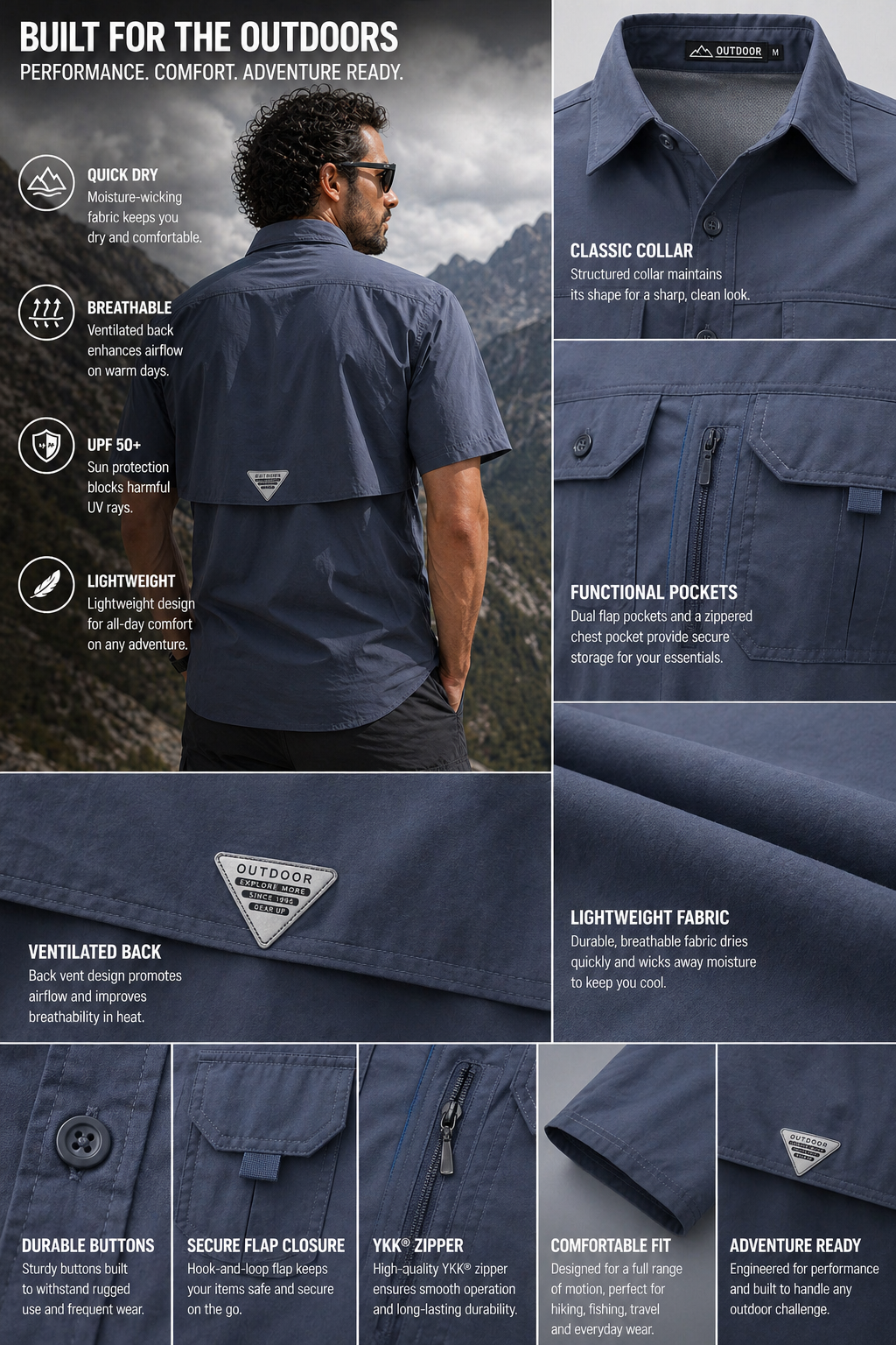 FREDD MARSHALL Vento-SL Men's Wind-Resistant Tech Top — Alpine, Trail Running