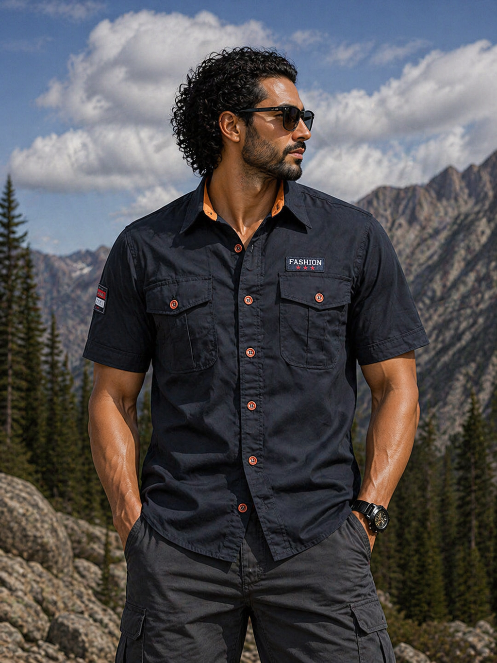 FREDD MARSHALL Men's Tactical Outdoor Shirt — Military Style, Hiking, Workwear