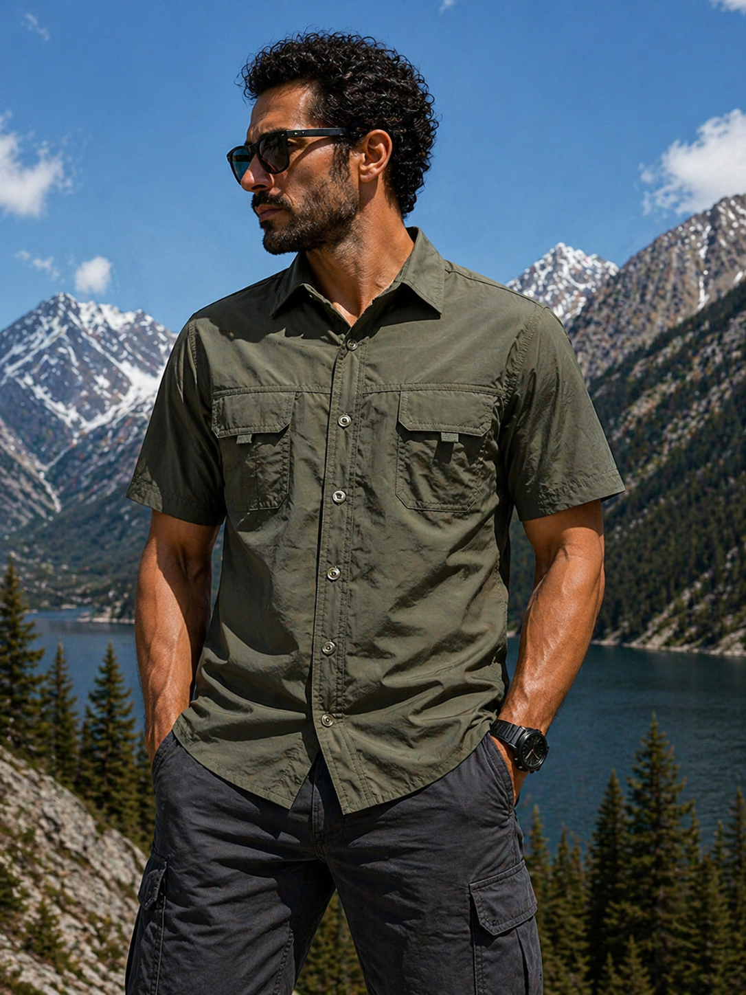 FREDD MARSHALL Men's Tactical Outdoor Shirt — Military Style, Hiking, Workwear