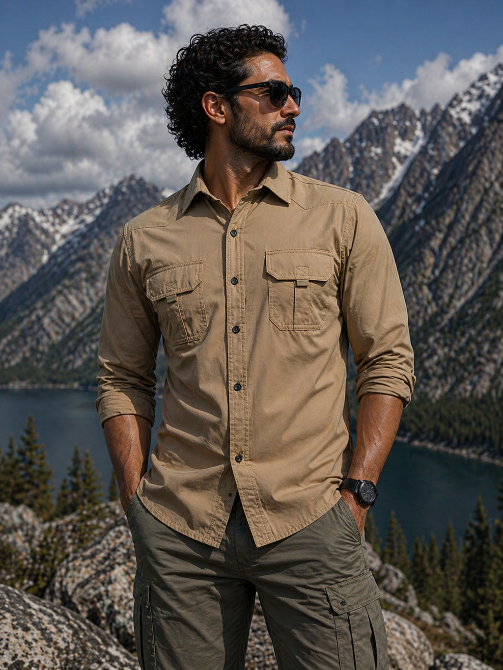 FREDD MARSHALL Men's Tactical Outdoor Shirt — Military Style, Hiking, Workwear