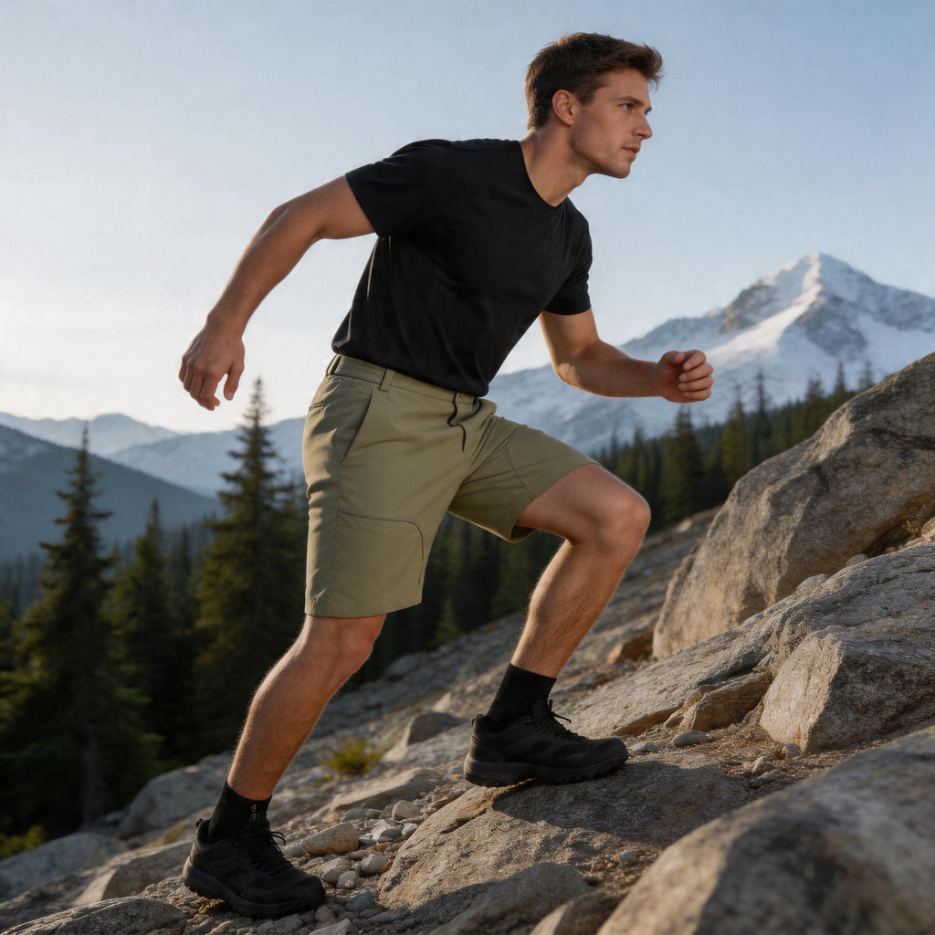 DK006 Men's Quick-Dry Outdoor Shorts - Lightweight Breathable Stretch Hiking Shorts