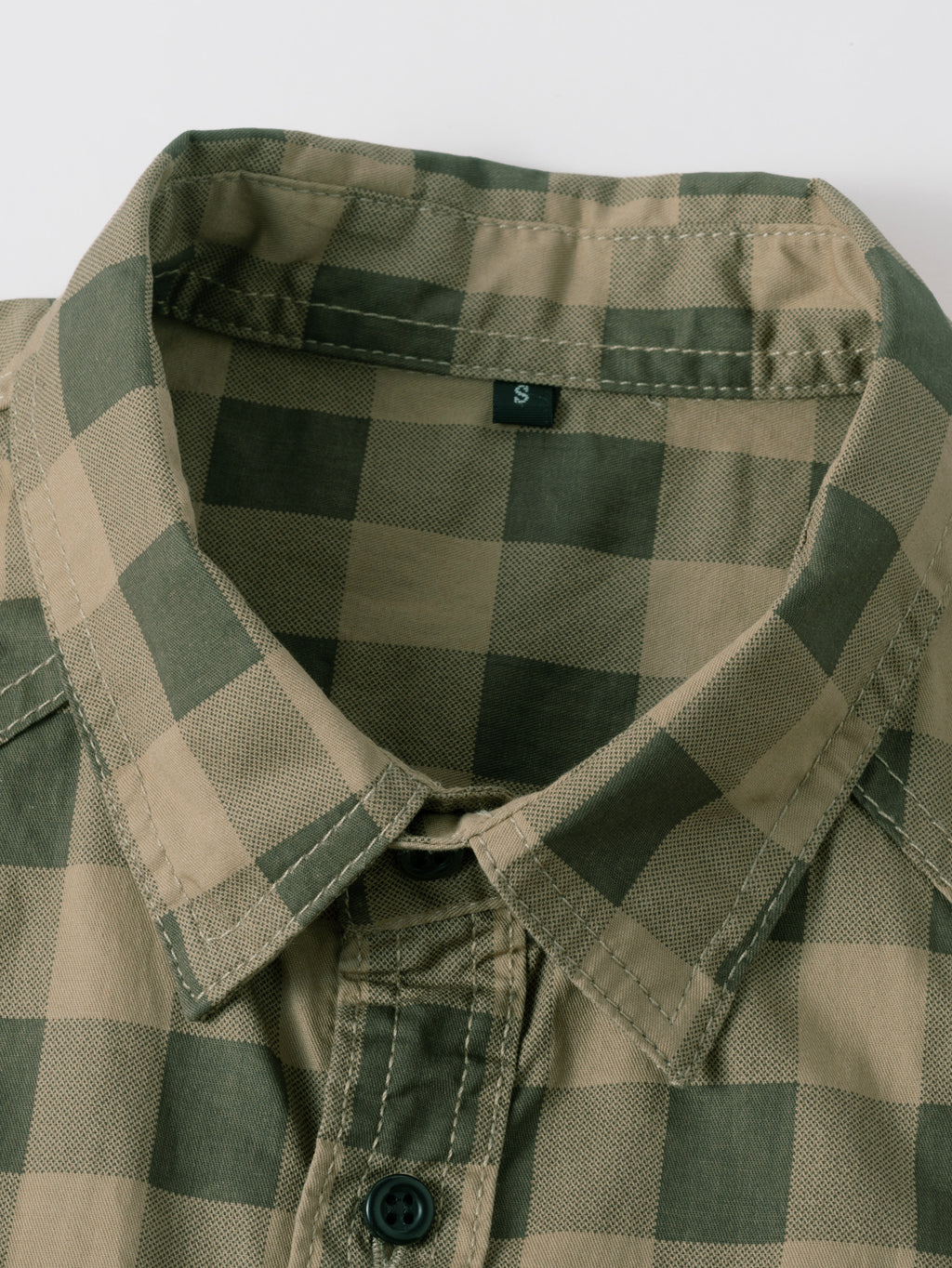 Green and beige checkered outdoor shirt collar, high-performance FREDD MARSHALL apparel
