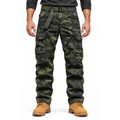 FREDD MARSHALL FH5127 men's cotton camo utility cargo pants, Army Green Camo, front view