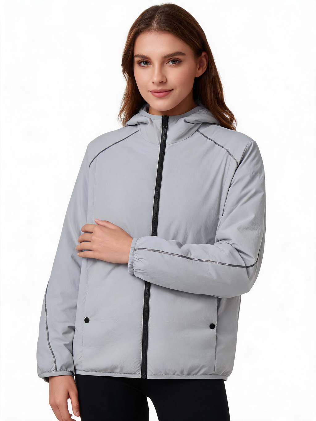 Long-Sleeve Hooded Fan-Cooling Sun-Protection Jacket