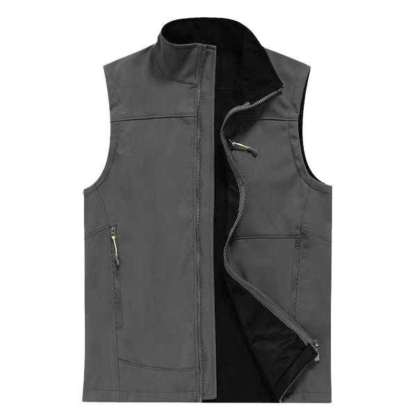 FREDD MARSHALL Men's Softshell Fleece-Lined Vest — DWR Windproof Hiking Gilet — 视图 2