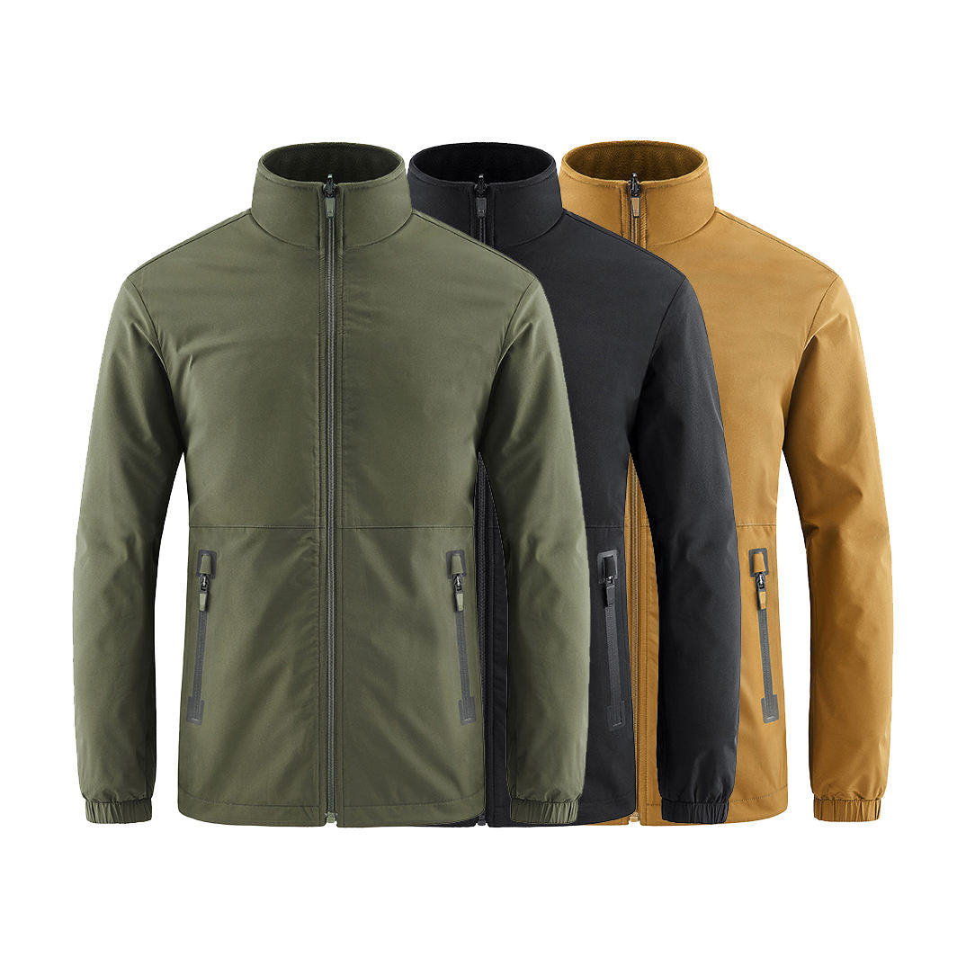 FREDD MARSHALL Men's Reversible Fleece Jacket - Black/Grey