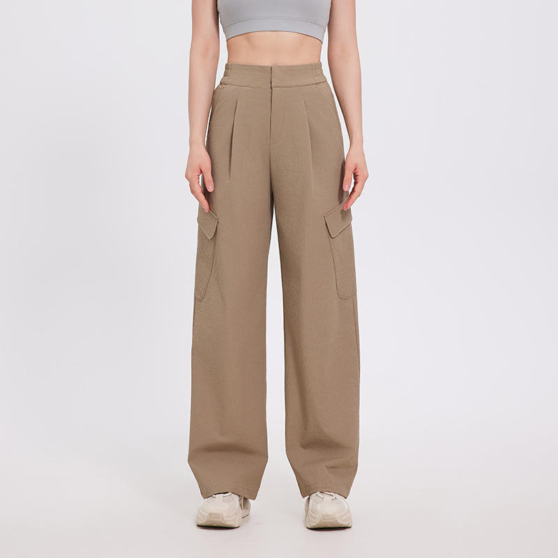 FREDD MARSHALL Women's Lightweight Quick-Dry Cargo Pants — Zip-Pocket Trail Trousers — 视图 3