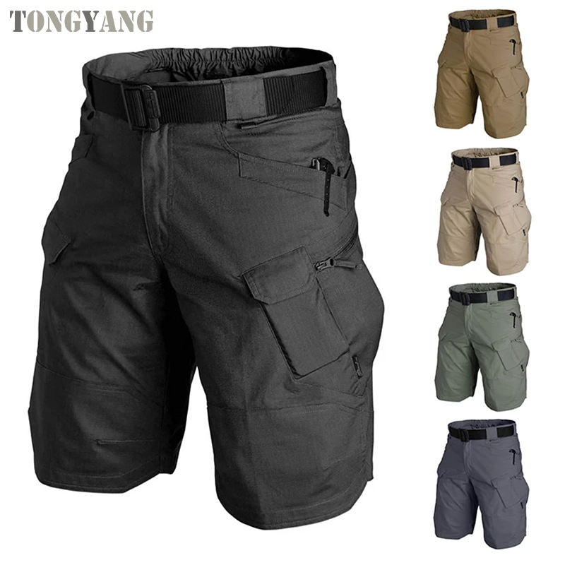 FREDD MARSHALL Men's Lightweight Cargo Hiking Shorts — Waterproof Zip-Pocket Summer Shorts — 视图 3