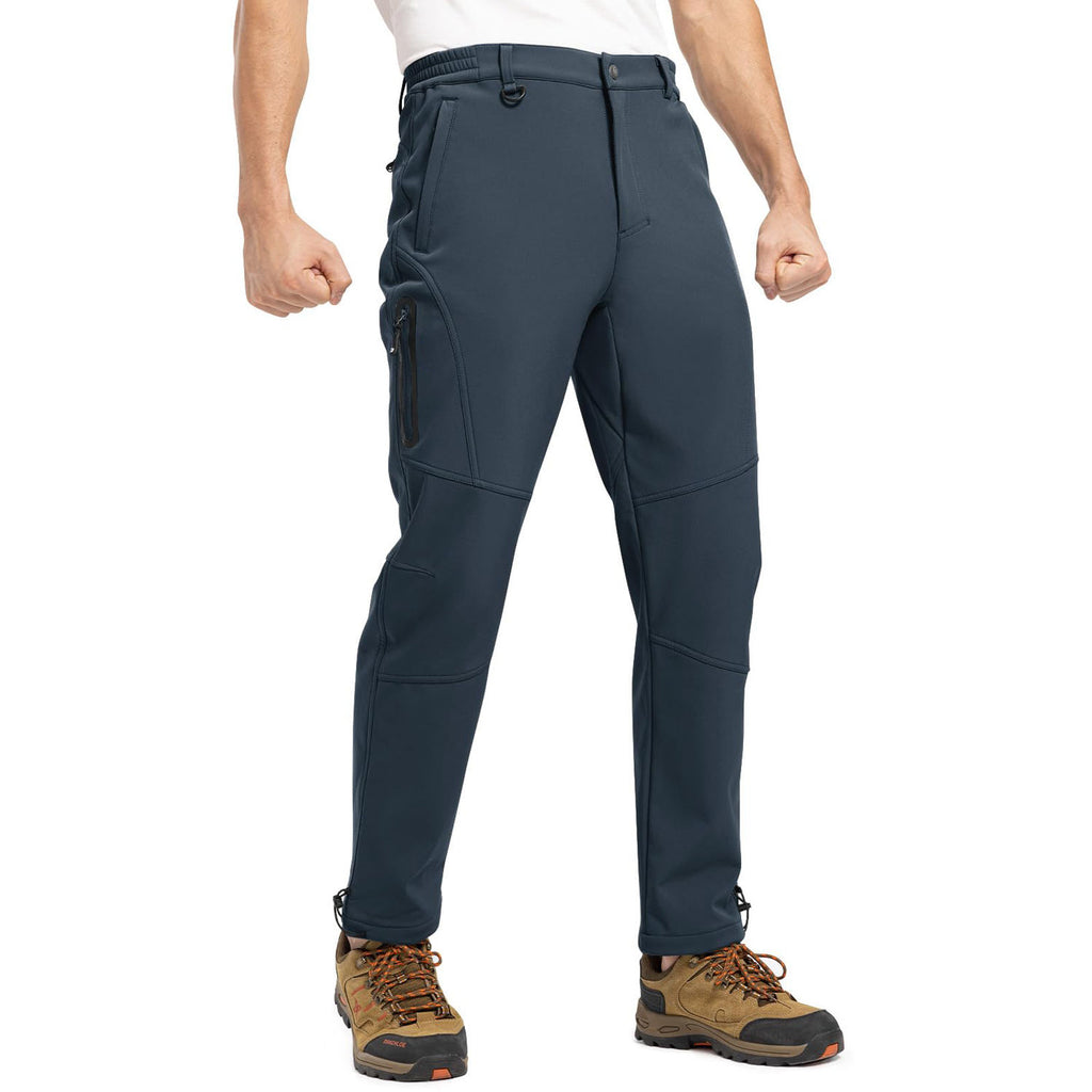 FREDD MARSHALL Men's Fleece-Lined Softshell Hiking Pants — Waterproof Insulated Ski Trousers — 视图 2