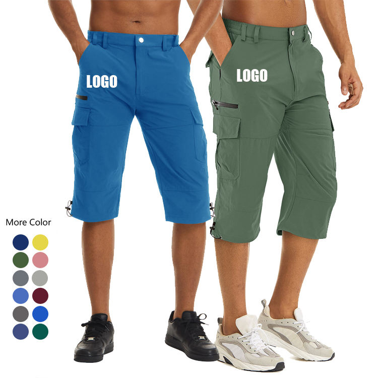 FREDD MARSHALL Men's Lightweight Cargo Hiking Shorts — Waterproof Zip-Pocket Summer Shorts — 视图 2