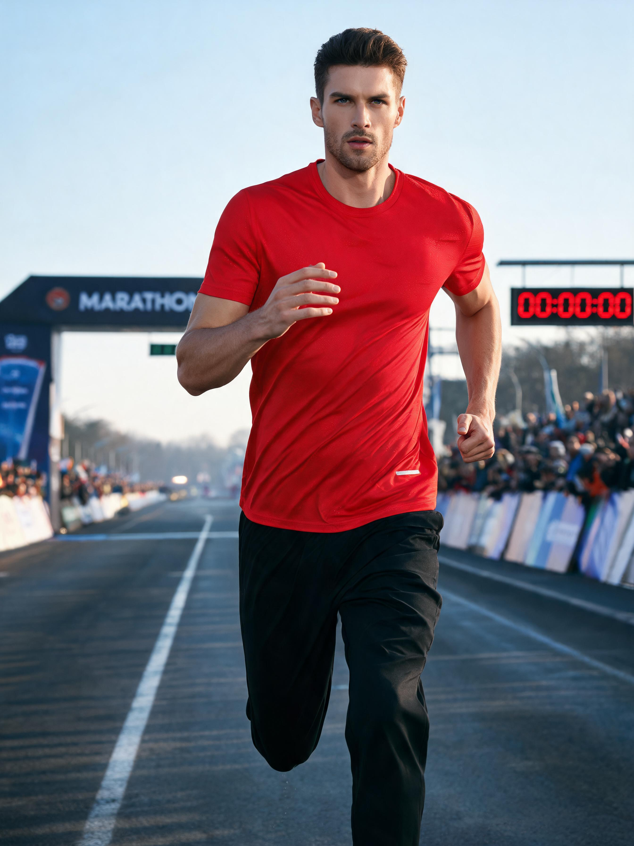 Men's Quick-Dry Crew-Neck Running Tee