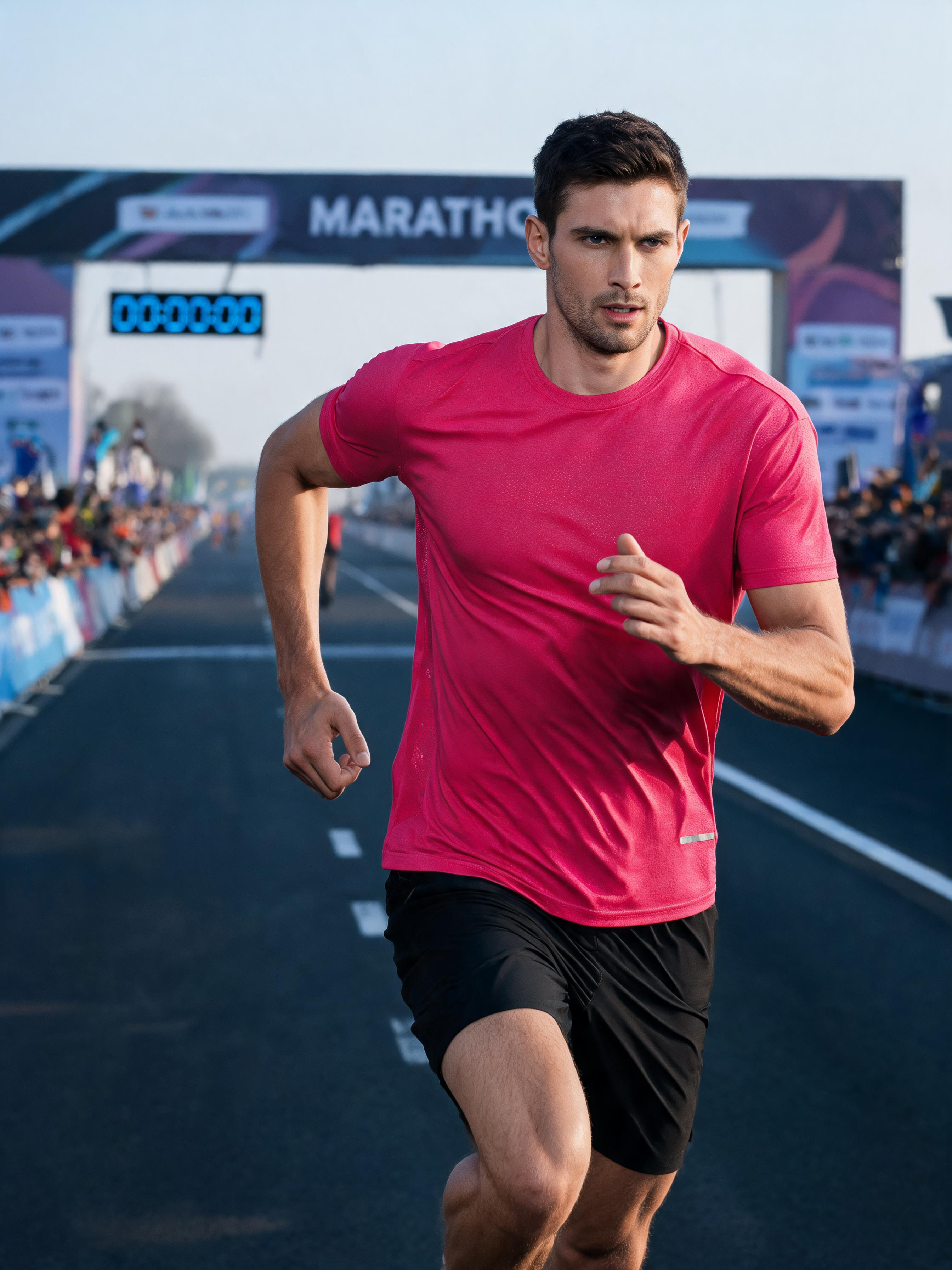 Men's Quick-Dry Crew-Neck Running Tee