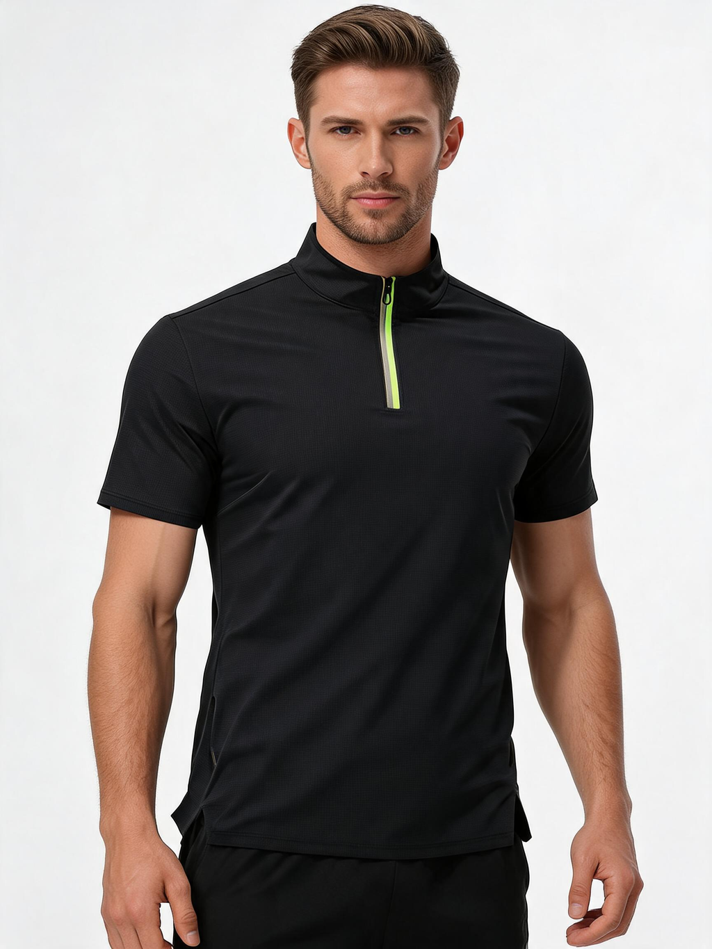 Men's Quick-Dry Stretch Half-Zip Tee