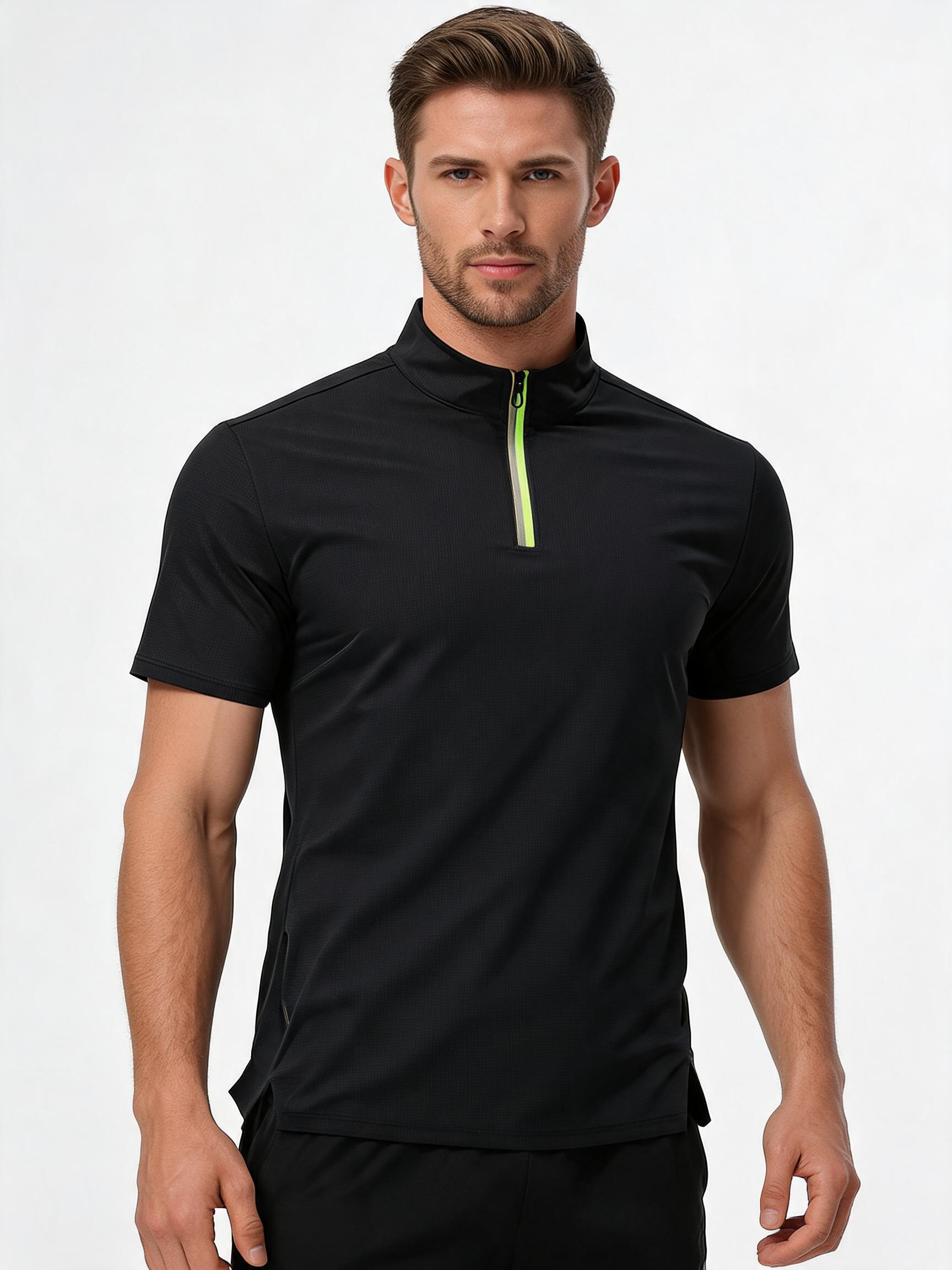 Men's Quick-Dry Stretch Half-Zip Tee