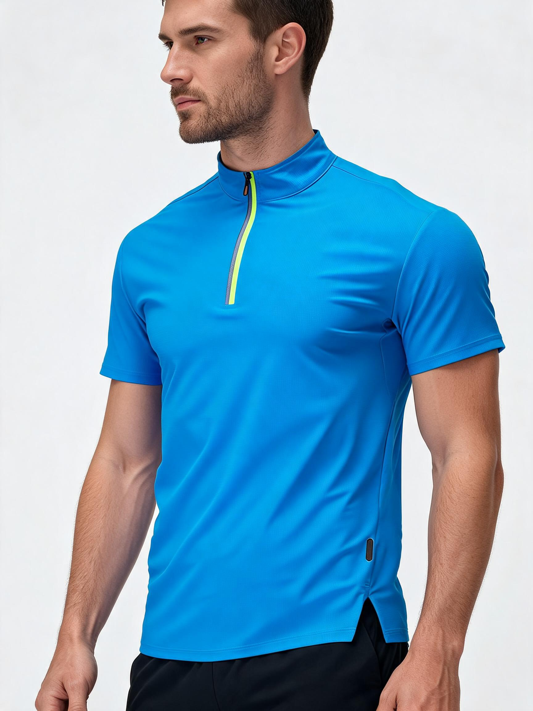 Men's Quick-Dry Stretch Half-Zip Tee