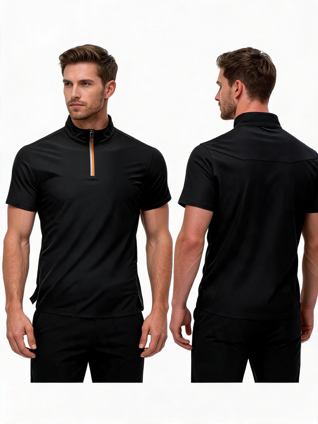 Men's Quick-Dry Stretch Half-Zip Tee