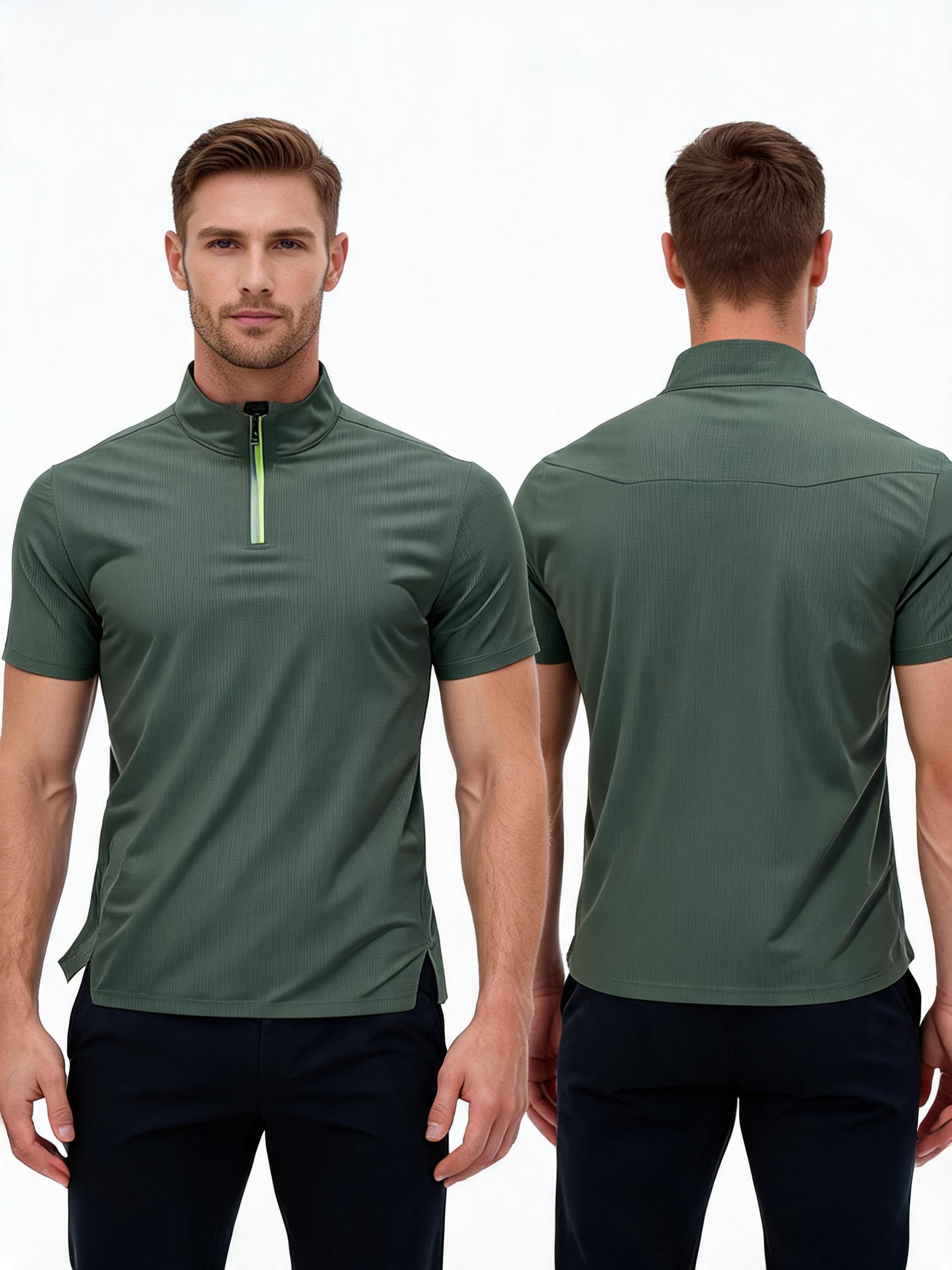 Men's Quick-Dry Stretch Half-Zip Tee