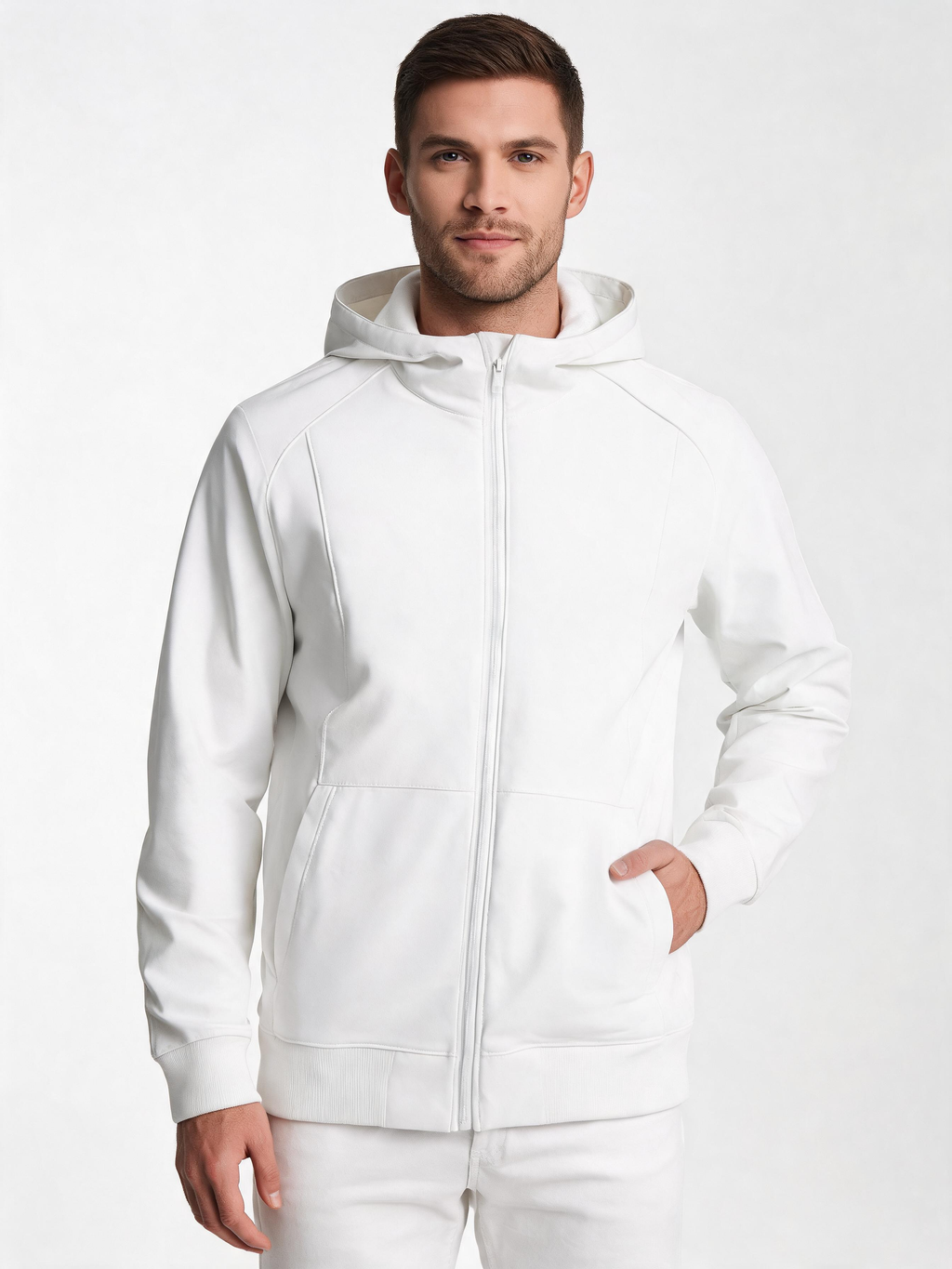 Men's Fleece-Lined Water-Resistant Hooded Jacket
