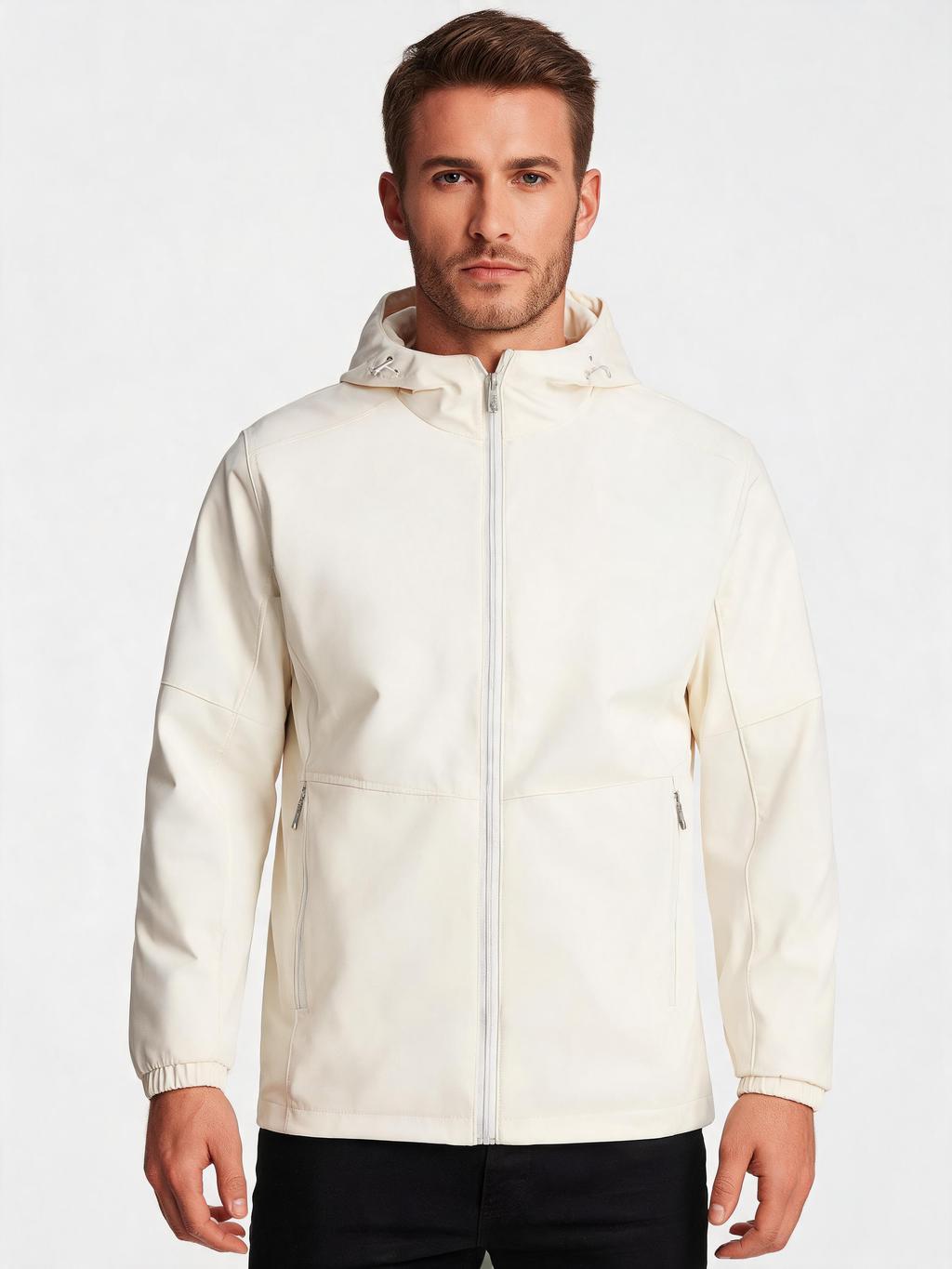 Men's Fleece-Lined Water-Resistant Hooded Jacket