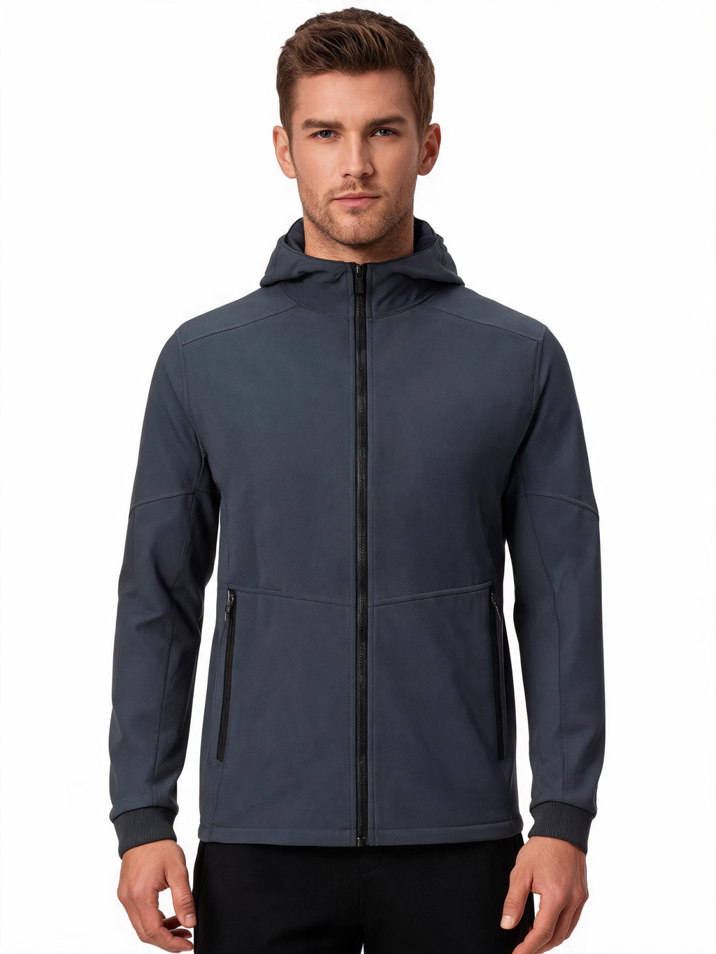 Men's Fleece-Lined Water-Resistant Hooded Jacket