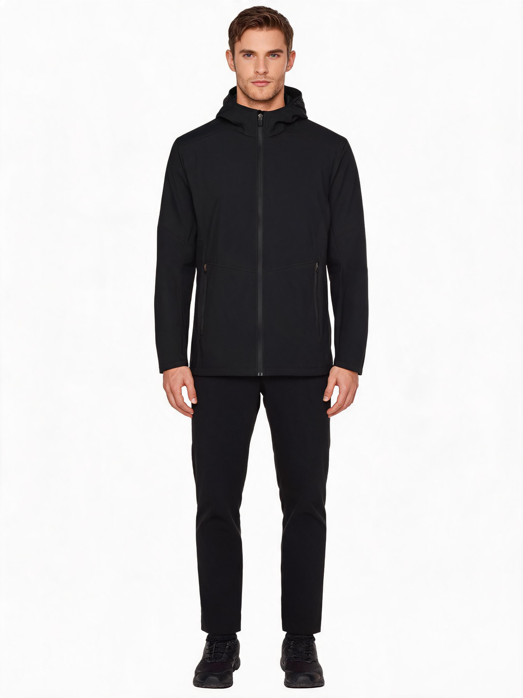 Men's Fleece-Lined Water-Resistant Hooded Jacket
