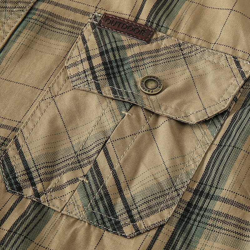 FREDD MARSHALL FREDD MARSHALL Men's Casual Outdoor Military Style Shirt - E - men's outdoor shirt, view 5