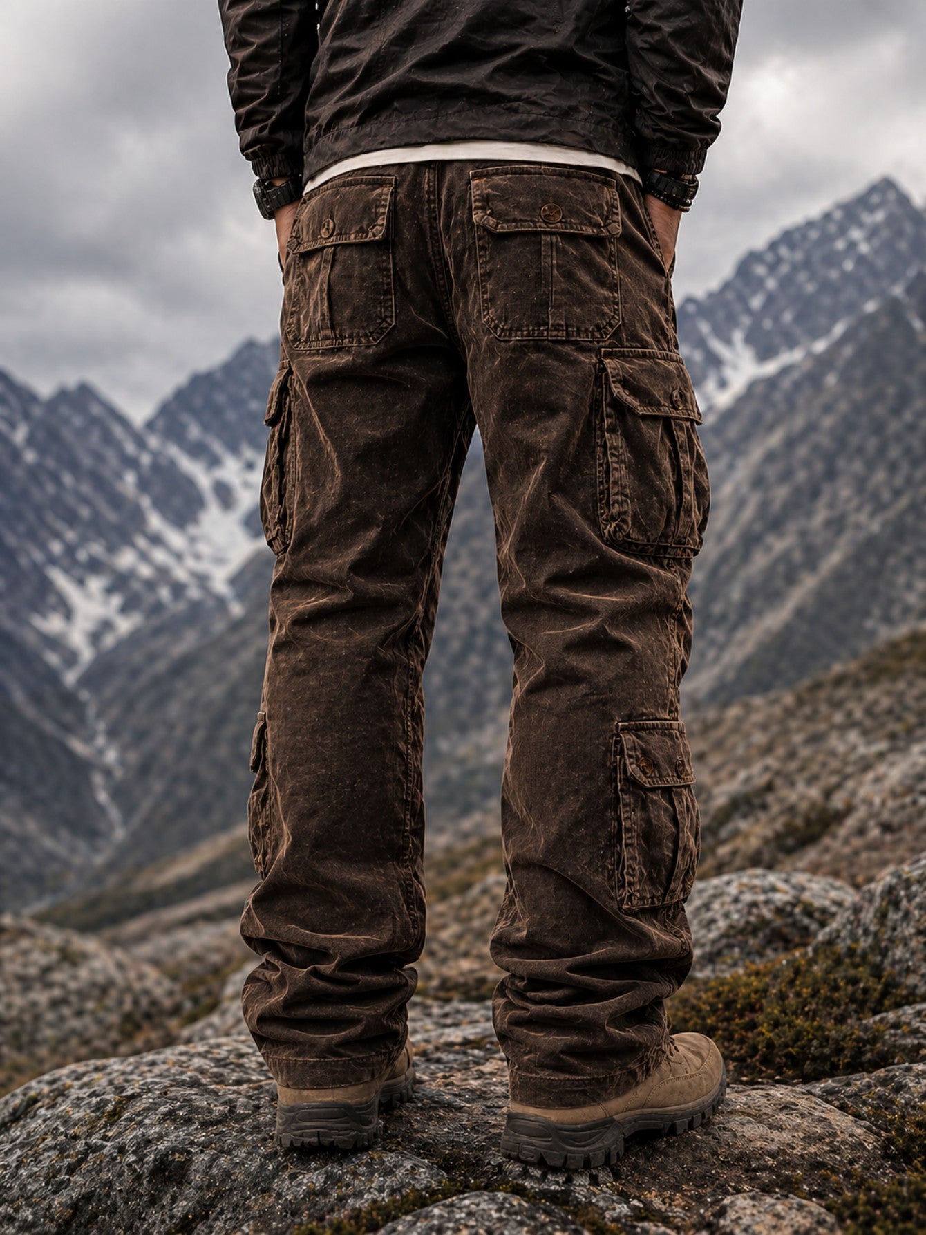 Men's Corduroy Cargo Pants — 8-Pocket Utility Trousers | FREDD