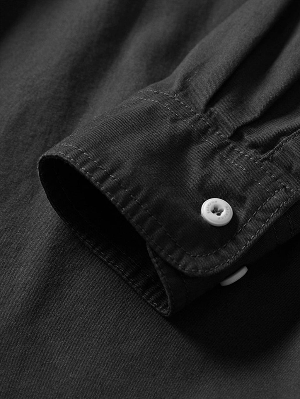 FREDD MARSHALL Men's Roll-Up Sleeve Cotton Cargo Work Shirt - Black